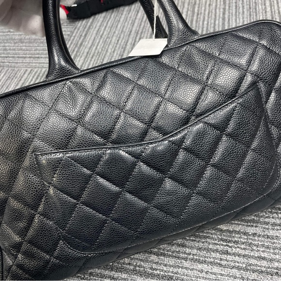 CHANEL Black Quilted Caviar Leather Boston Bag - Picture 6 of 16